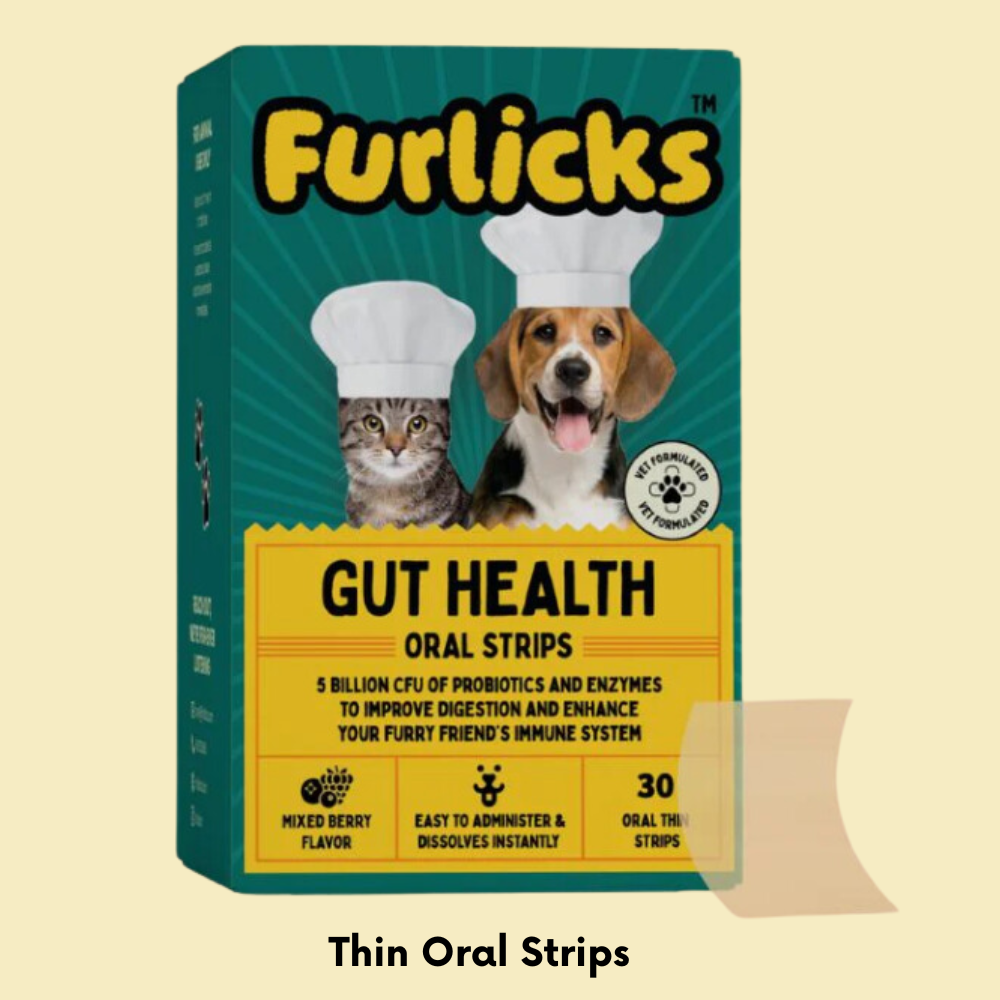 FURLICKS Gut Health Supplements - Oral Strips