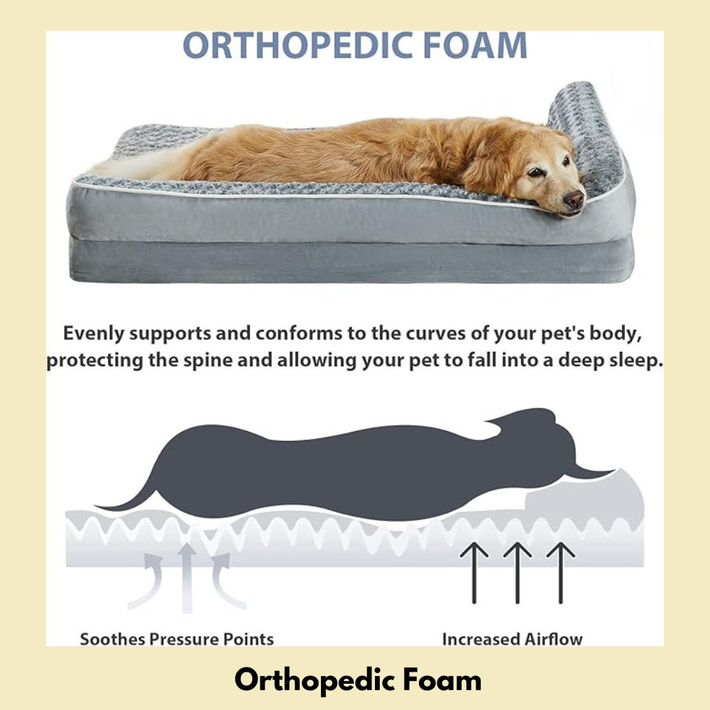 Orthopedic Dog Beds for Large Dogs-Waterproof Sofa Dog Bed with Removable Washable Cover