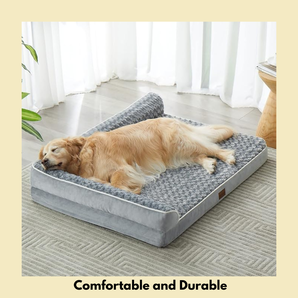 Orthopedic Dog Beds for Large Dogs-Waterproof Sofa Dog Bed with Removable Washable Cover