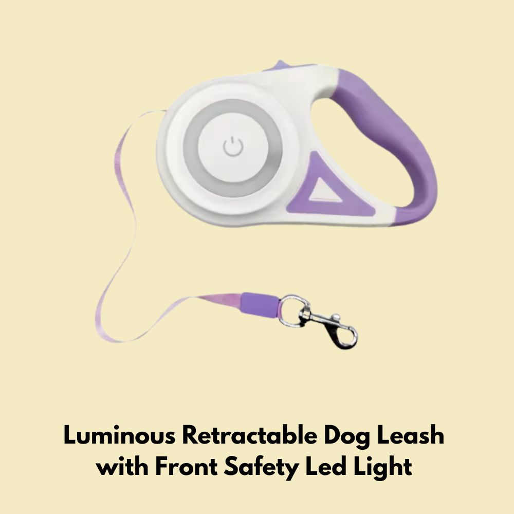 LED Luminous Automatic Retractable Leash for Dogs