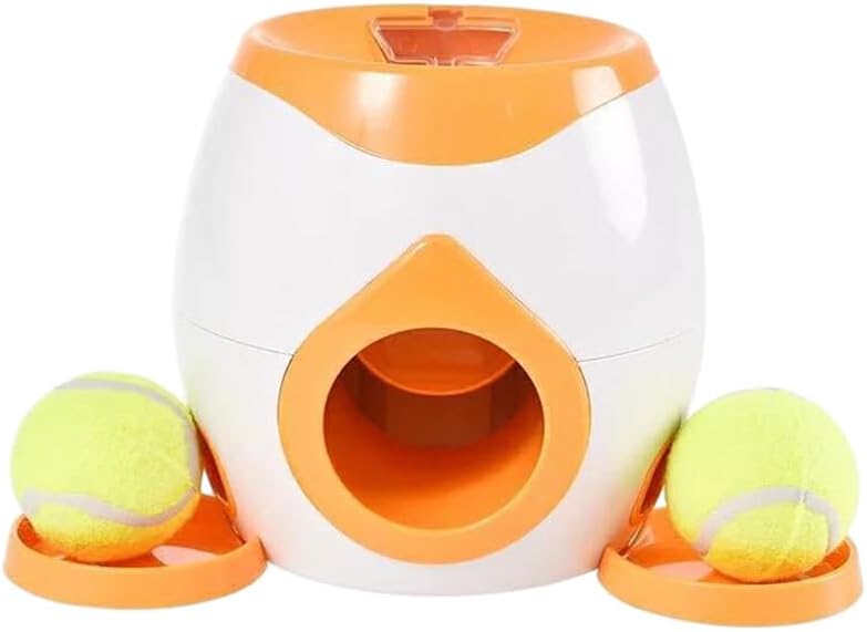 Interactive Dog Treat Dispenser | Tennis Ball Launcher