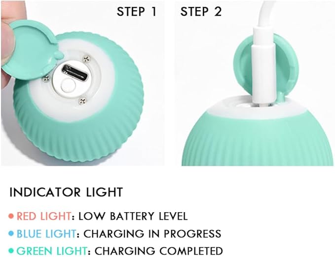 Interactive Cat Toy Ball - Automatic Cat Toy with LED Light