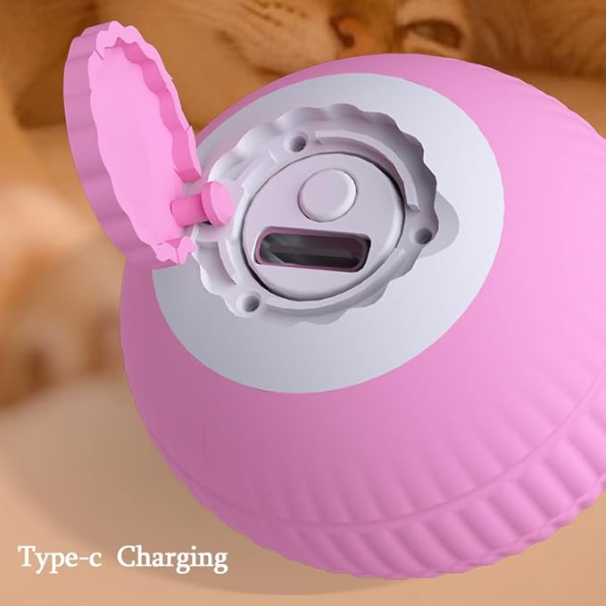Interactive Cat Toy Ball - Automatic Cat Toy with LED Light