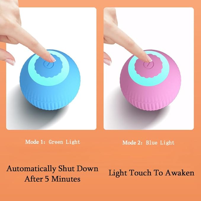 Interactive Cat Toy Ball - Automatic Cat Toy with LED Light