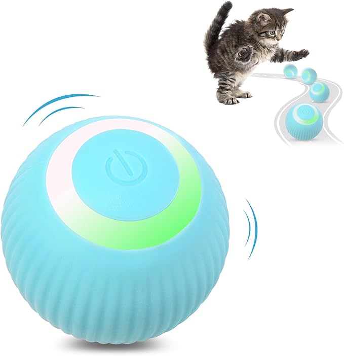 Interactive Cat Toy Ball - Automatic Cat Toy with LED Light