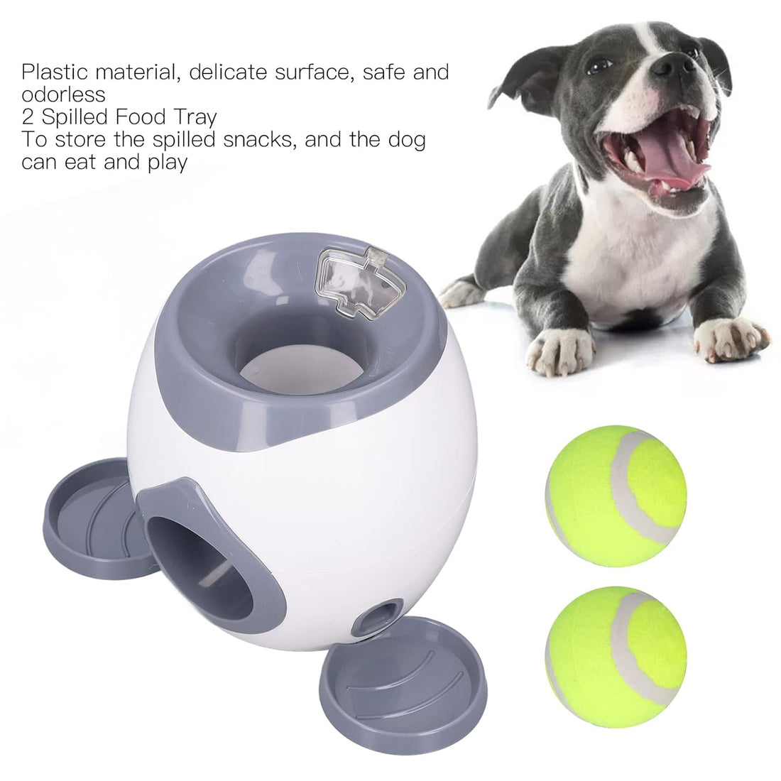 Interactive Dog Treat Dispenser | Tennis Ball Launcher