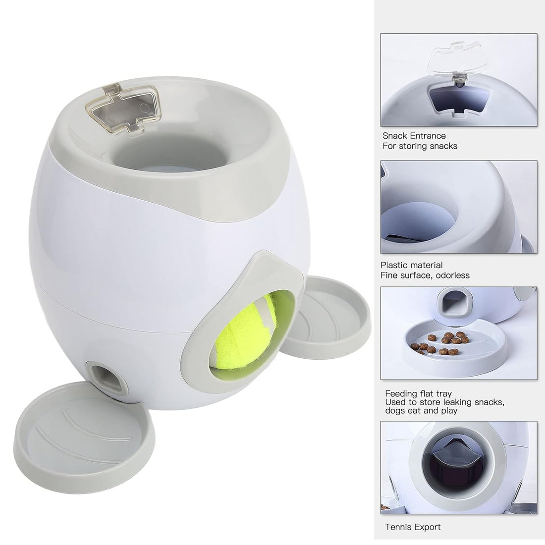 Interactive Dog Treat Dispenser | Tennis Ball Launcher