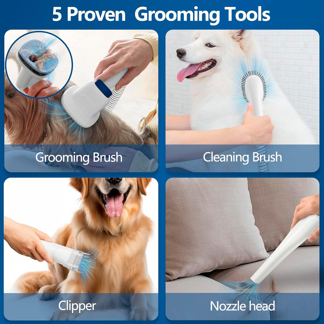 Pet Grooming Kit with 2.3L Capacity