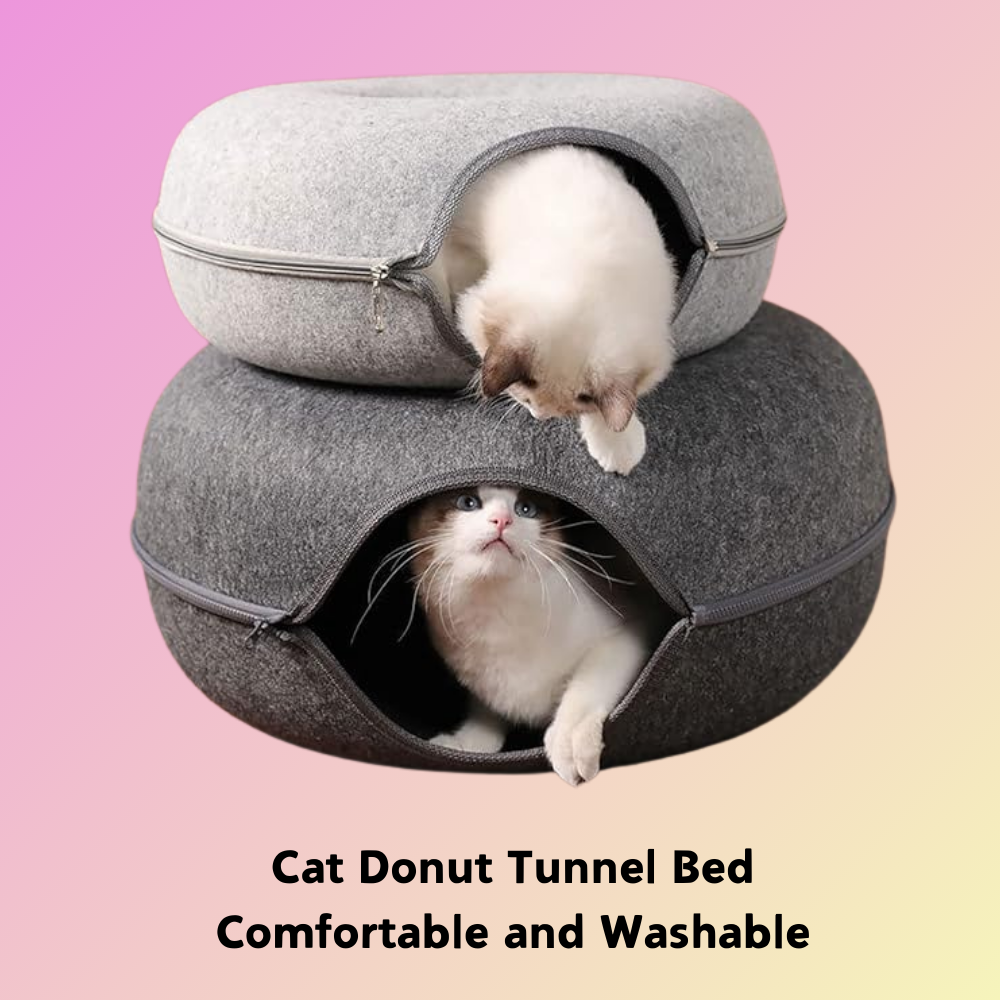 Comfy Cat Tunnel Donut Bed