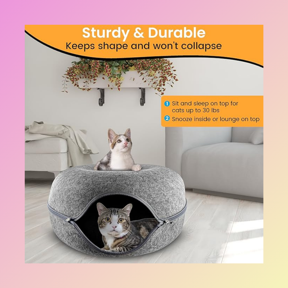 Comfy Cat Tunnel Donut Bed