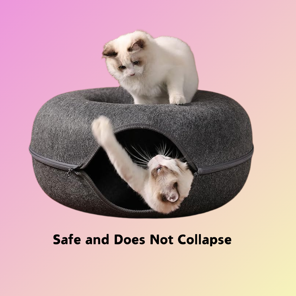 Comfy Cat Tunnel Donut Bed