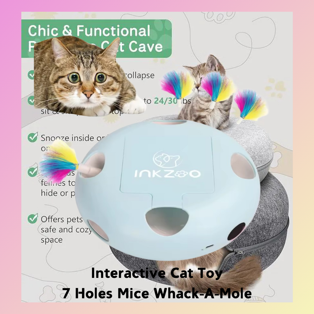 Interactive Cat Toy | Automatic 7 Holes Mice Whack-A-Mole