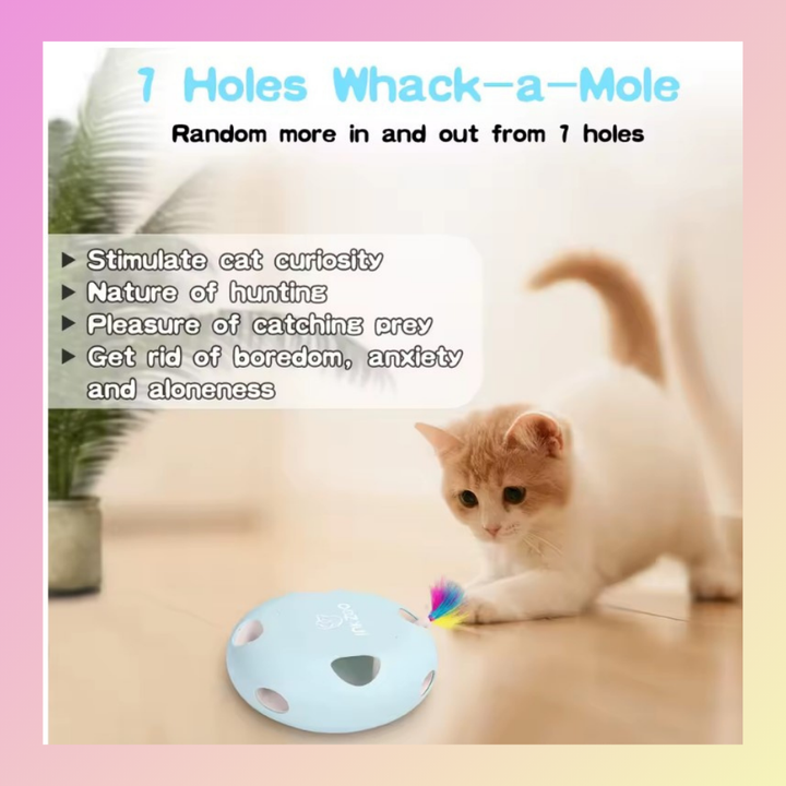 Interactive Cat Toy | Automatic 7 Holes Mice Whack-A-Mole