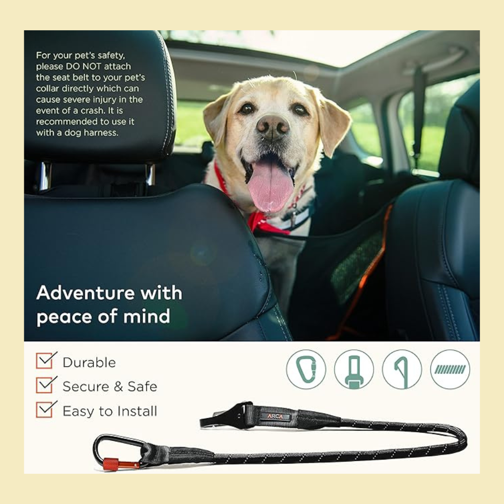 Adjustable Denim Dog Car Seat Safety Belt