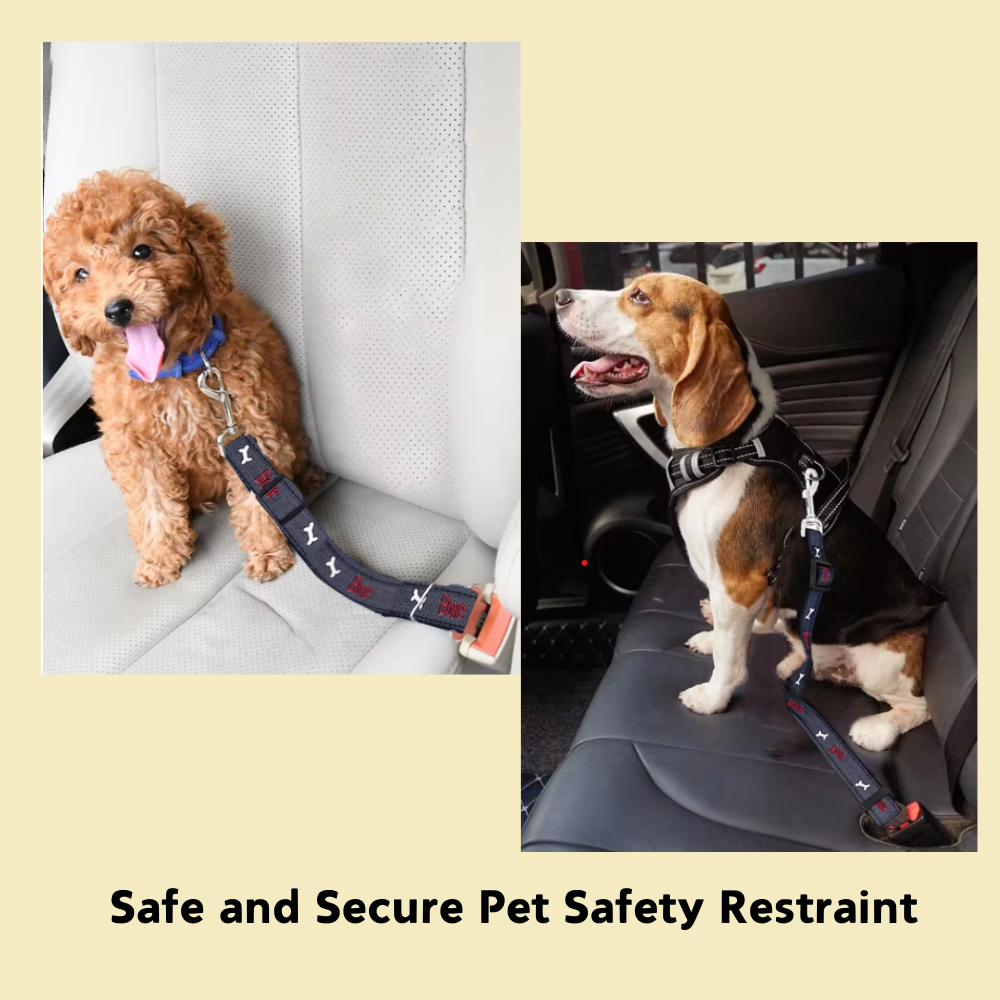 Adjustable Denim Dog Car Seat Safety Belt