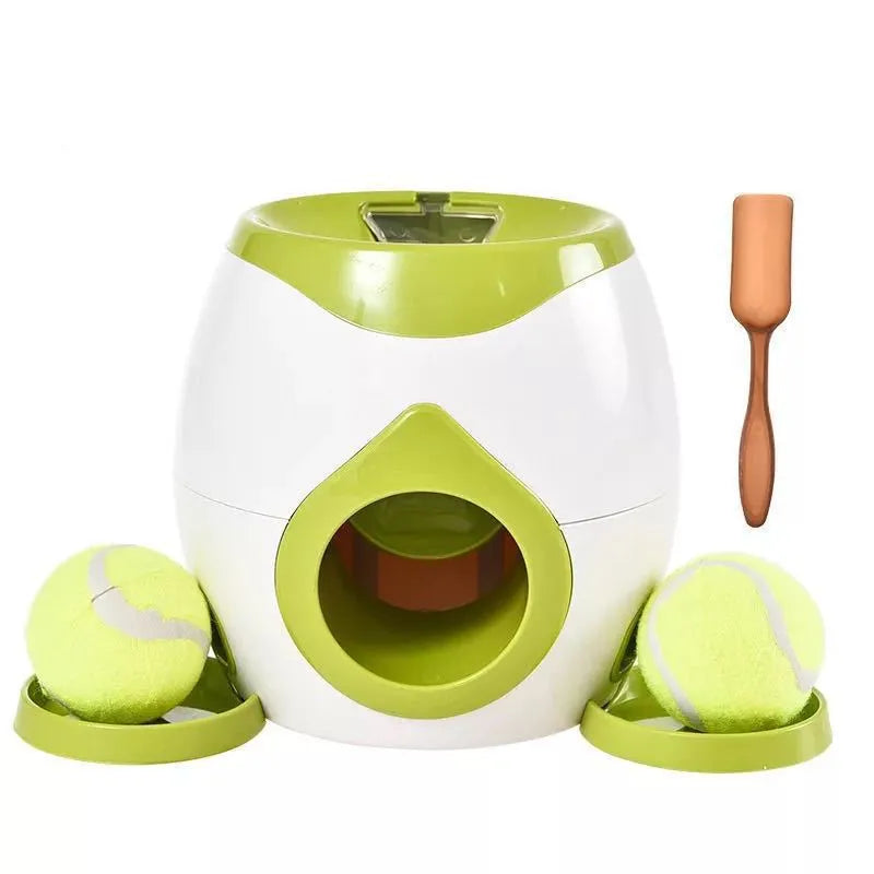 Interactive Dog Treat Dispenser | Tennis Ball Launcher