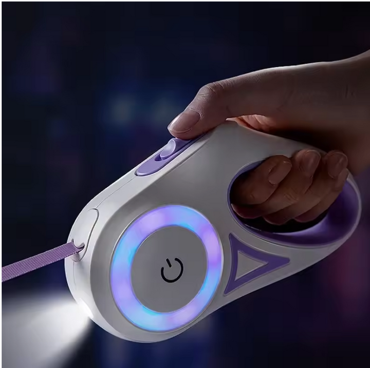 LED Luminous Automatic Retractable Leash for Dogs