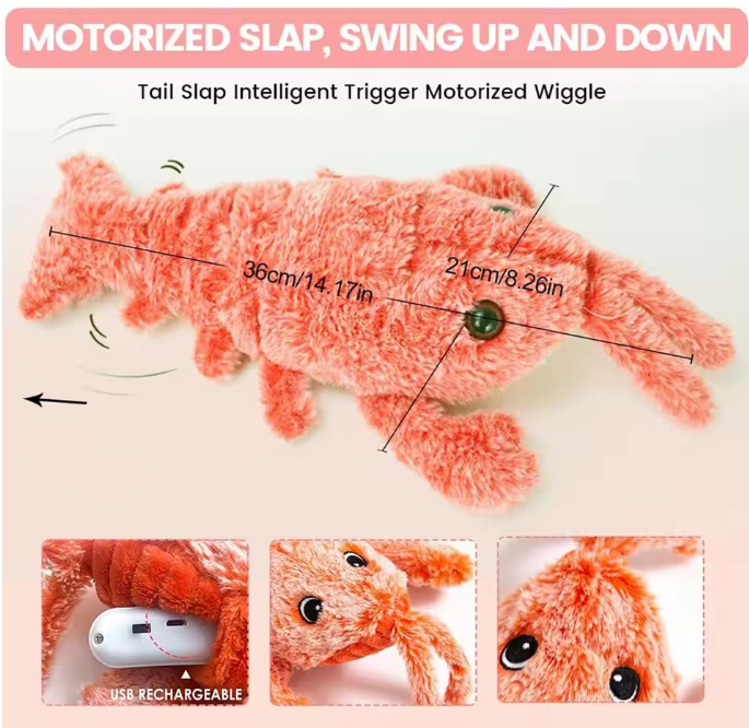 Electric Lobster USB Rechargeable Dog Toy