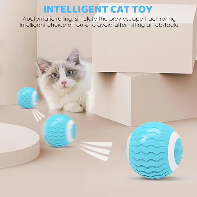 Interactive Cat Toy Ball - Automatic Cat Toy with LED Light